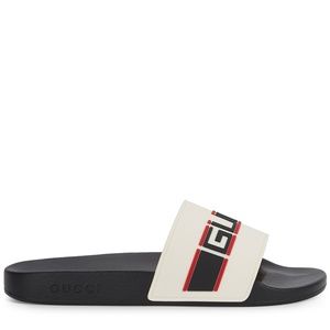 Gucci Shoes - Gucci stripe rubber slide sandal Size 40 Woman Gucci Shoes - Gucci stripe rubber slide sandal Size 40 Woman